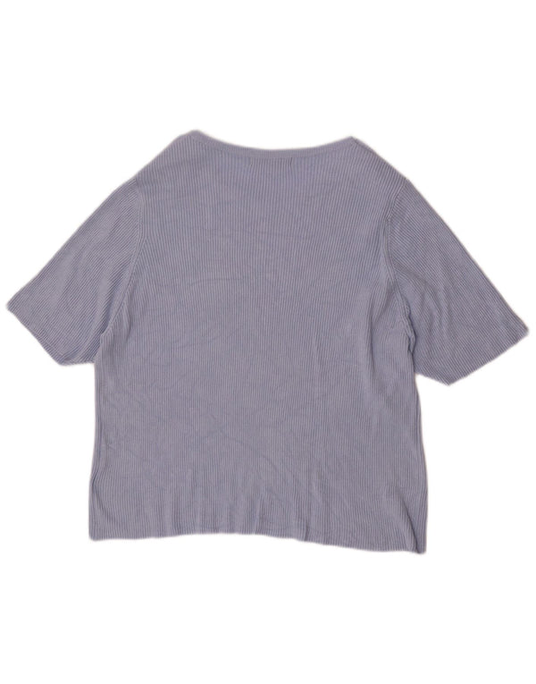 Женская футболка Marks & Spencer Top UK 24 4XL Синяя вискоза