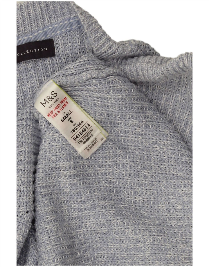 Женский свободный джемпер с вырезом «лодочка» Marks & Spencer, Великобритания, 10, маленький синий
