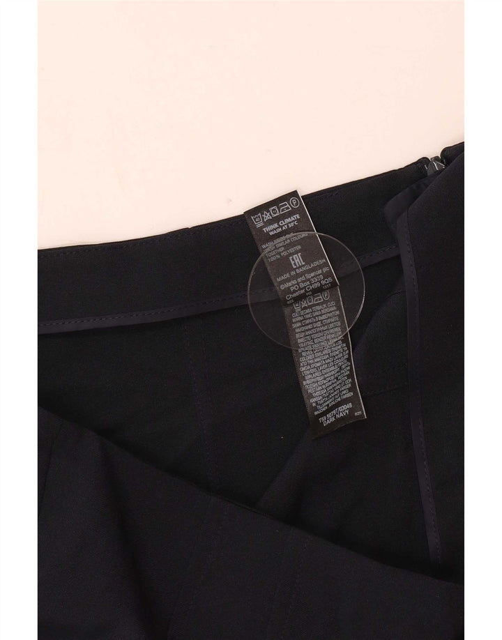 Женские узкие костюмные брюки Marks & Spencer UK 12 Medium W30 L30 Темно-синие