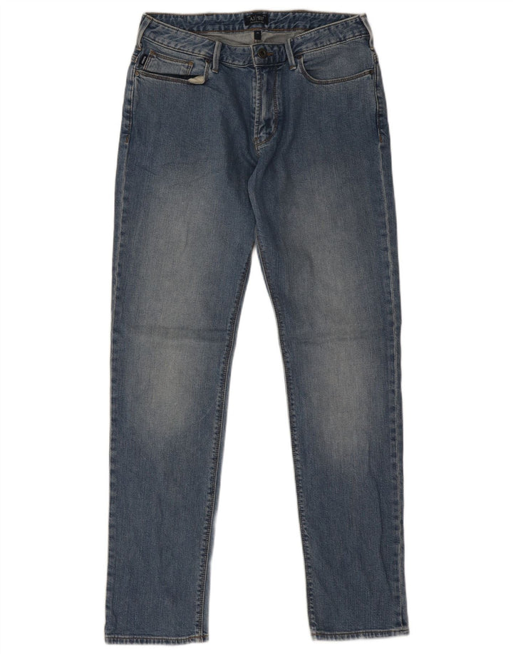 Мужские прямые джинсы Armani W30 L31 синие, хлопок