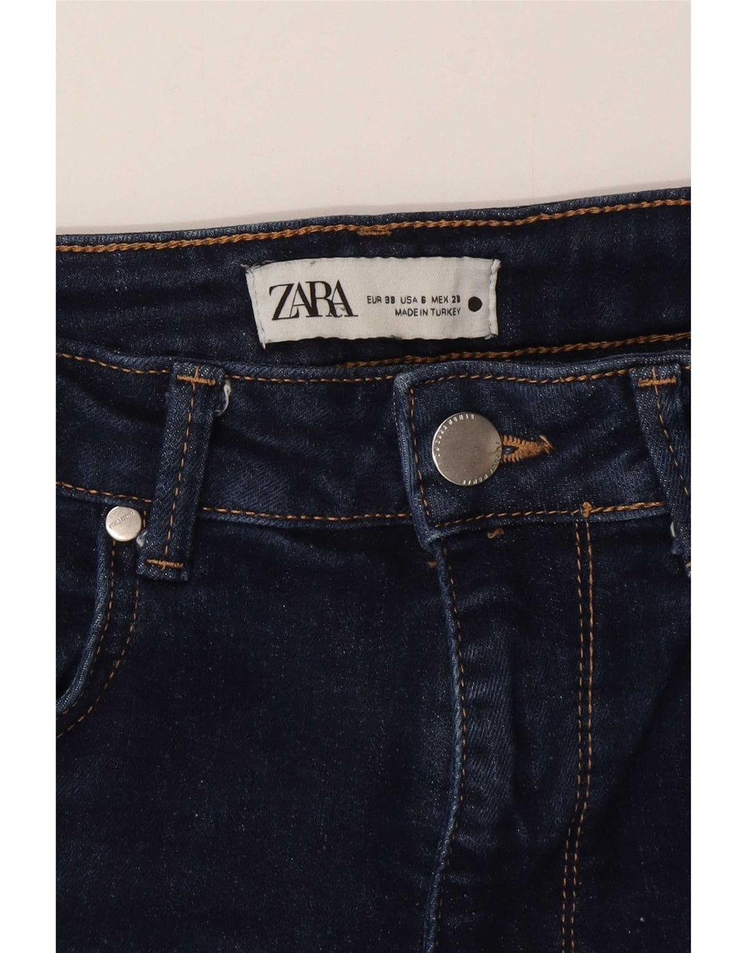 Женские расклешенные джинсы Zara EU 38 Small W28 L33 Темно-синие