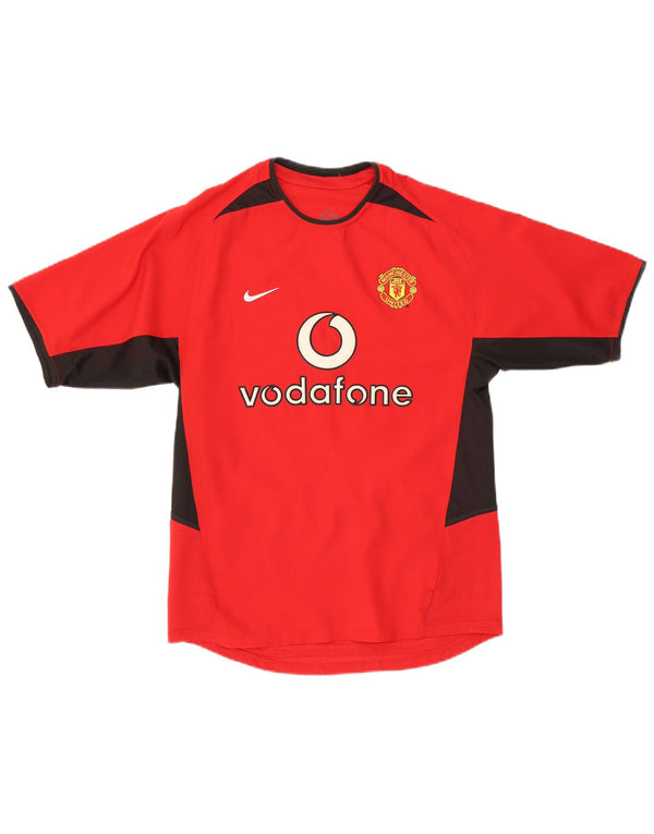 Мужская рубашка Nike Manchester United Home 2002-2004 UK 36/38 маленькая красная спортивная
