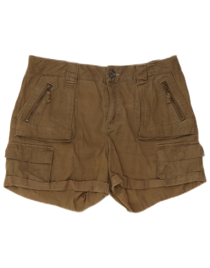 Женские шорты карго Topshop UK 8, маленькие W30, хаки, лиоцелл