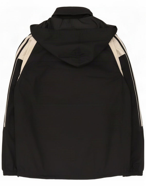 Мужская ветровка Adidas с капюшоном UK 38 Medium Black Colorblock