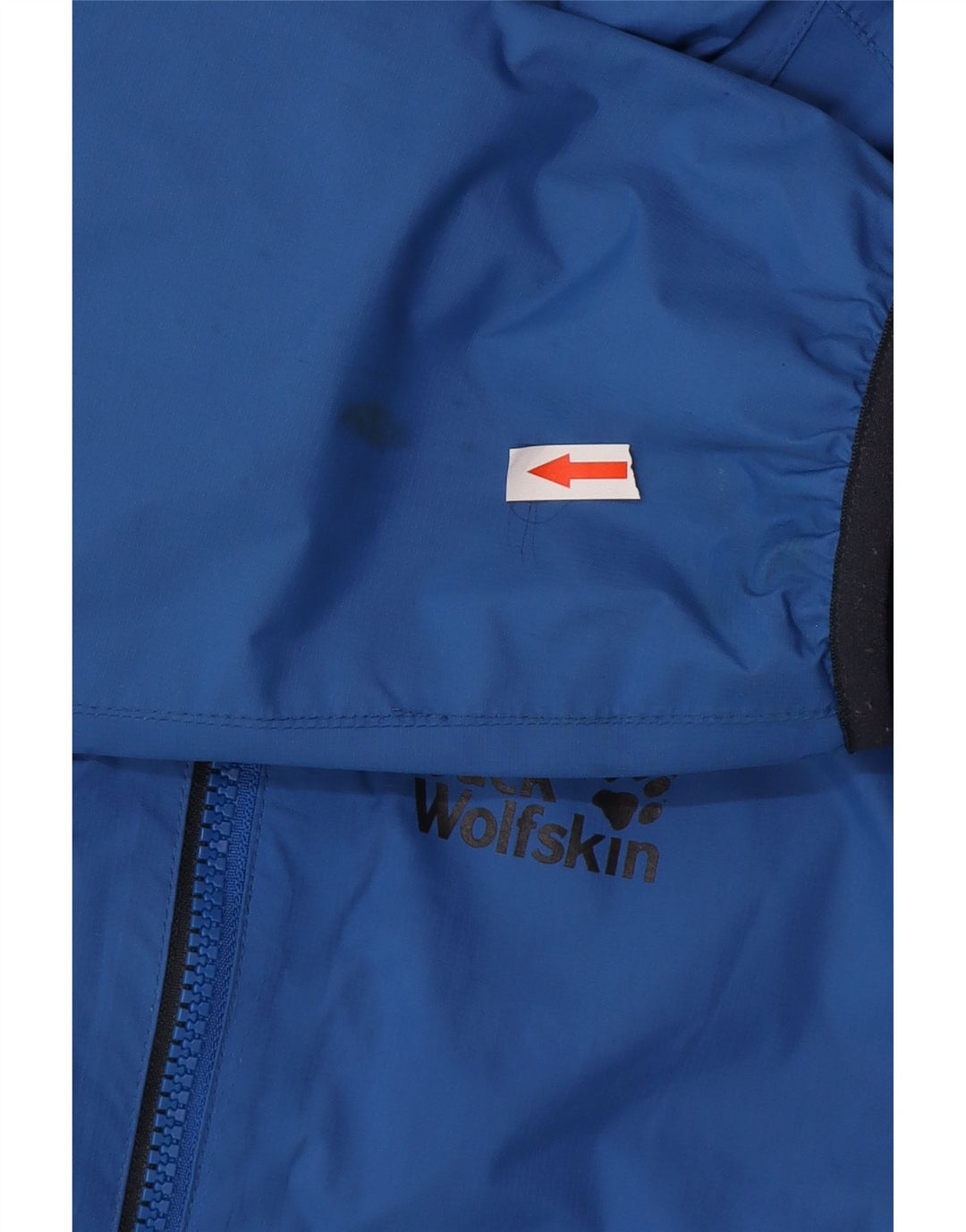 Куртка-дождевик Jack Wolfskin для мальчиков 15–16 лет, синяя с цветными блоками, полиамид
