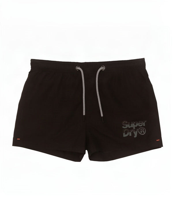 Мужские шорты для плавания Superdry с рисунком, большие черные, полиэстер