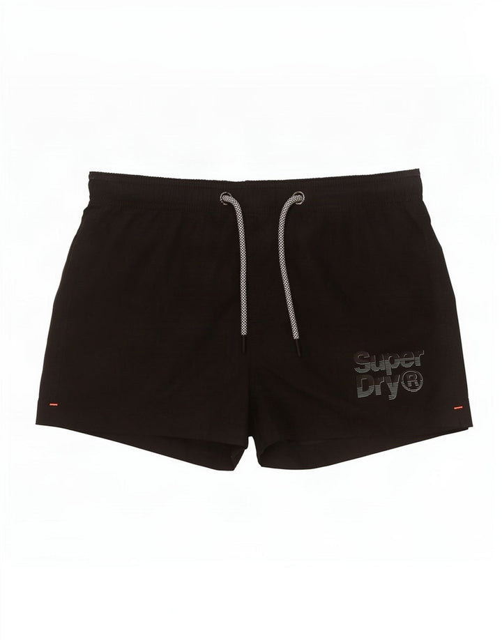 Мужские шорты для плавания Superdry с рисунком, большие черные, полиэстер