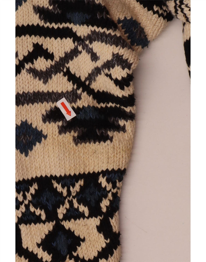 Винтажный женский свитер-кардиган с графическим рисунком, Великобритания, 10 маленьких разноцветных богемных цветов