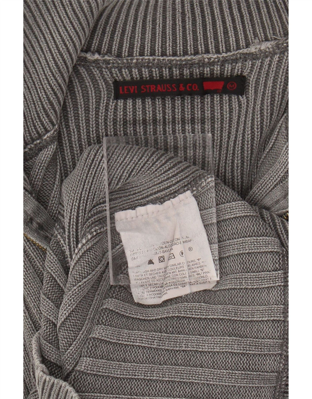 Мужской кардиган LEVI'S, хлопковый свитер среднего серого цвета