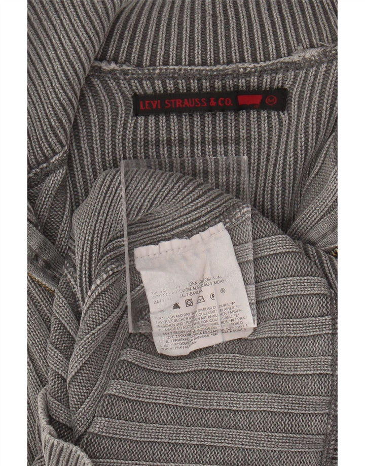 Мужской кардиган LEVI'S, хлопковый свитер среднего серого цвета