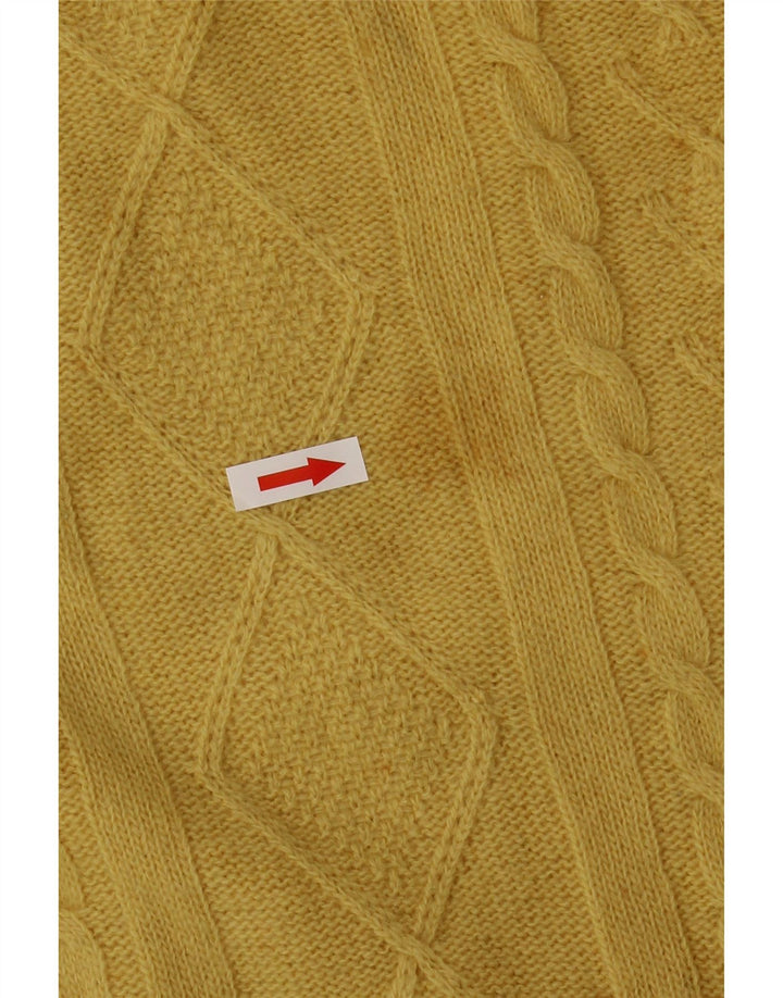 Женский джемпер с высоким воротником BENETTON UK 10, маленький желтый