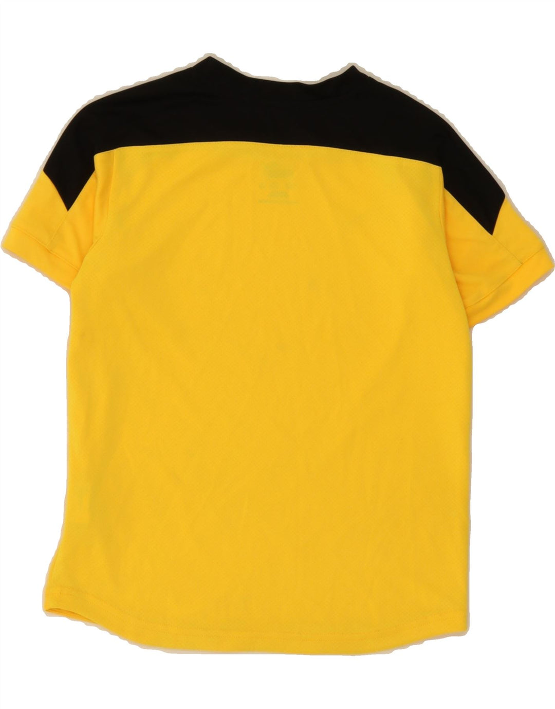 PUMA Boys T-Shirt Top 9-10 Years Medium Yellow Colourblock Polyester Vintage Puma and Second-Hand Puma from Messina Hembry 