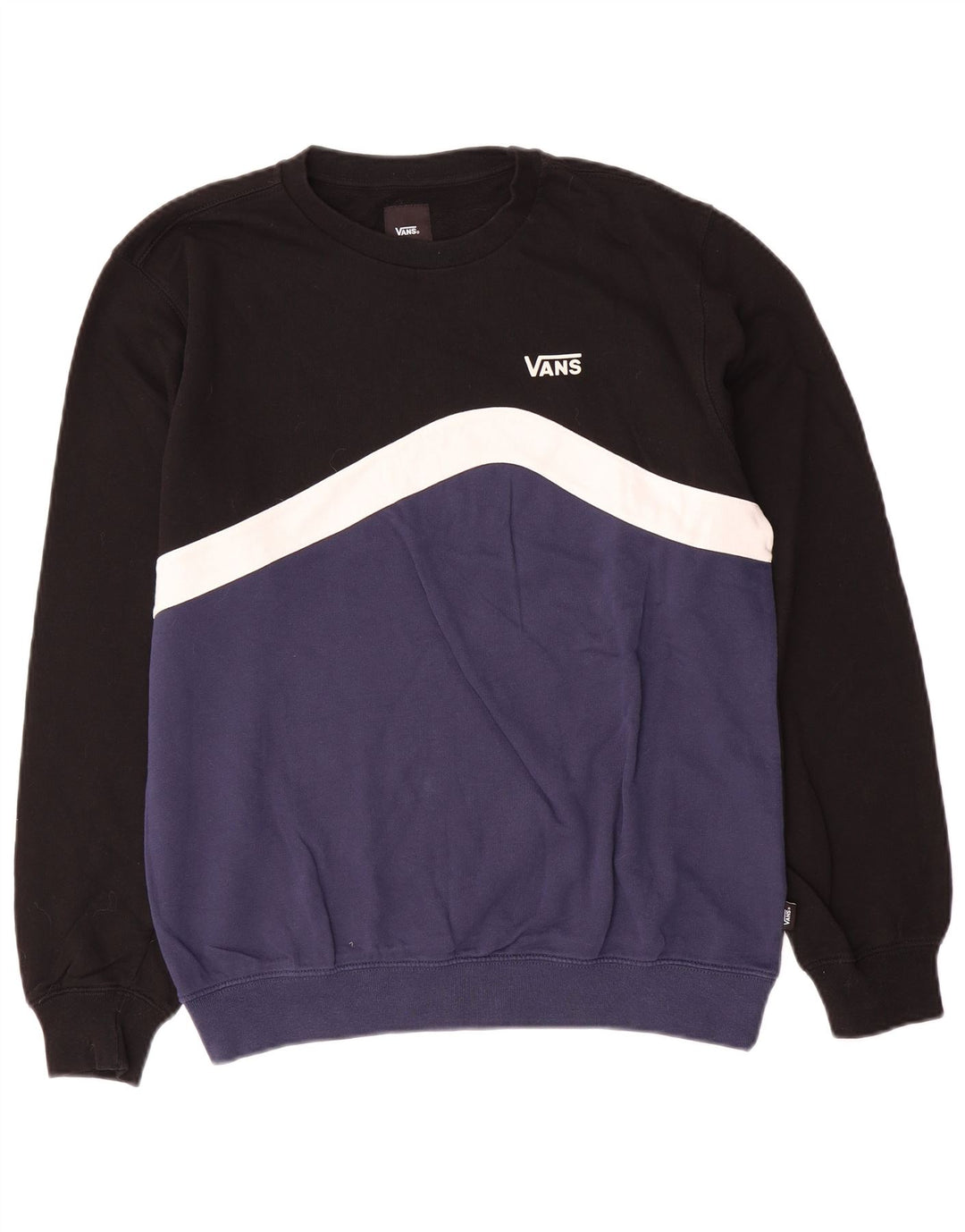 Мужской свитшот Vans, маленький черный хлопковый джемпер с цветными блоками