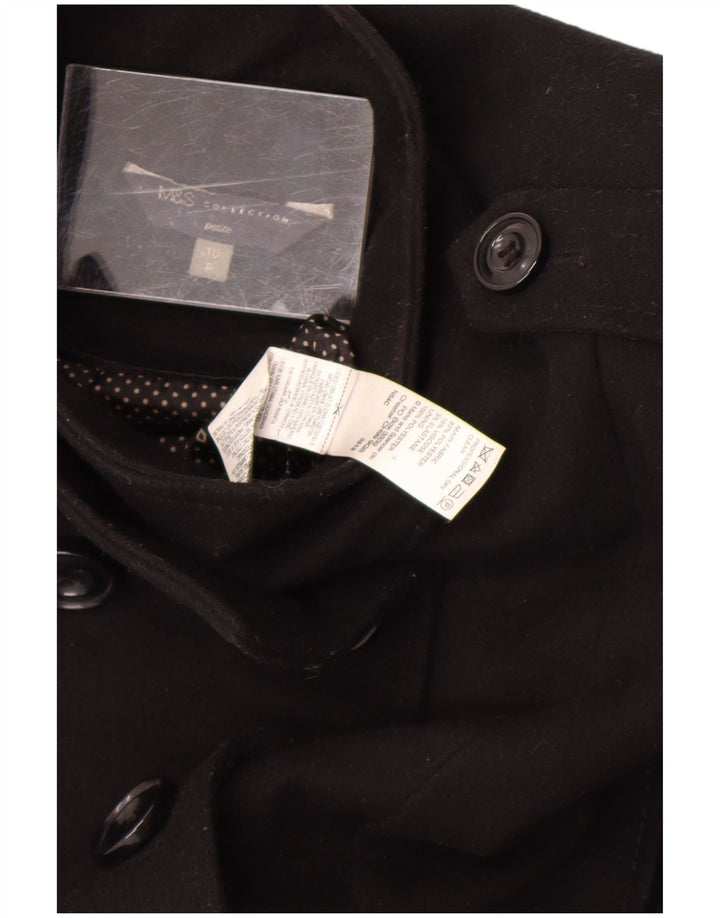 Женское полупальто Marks & Spencer Petite UK 10, маленький черный полиэстер