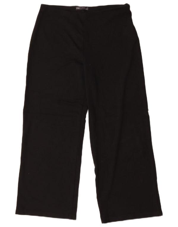 Женские повседневные широкие брюки Marks & Spencer UK 14, большие W32 L28, черные