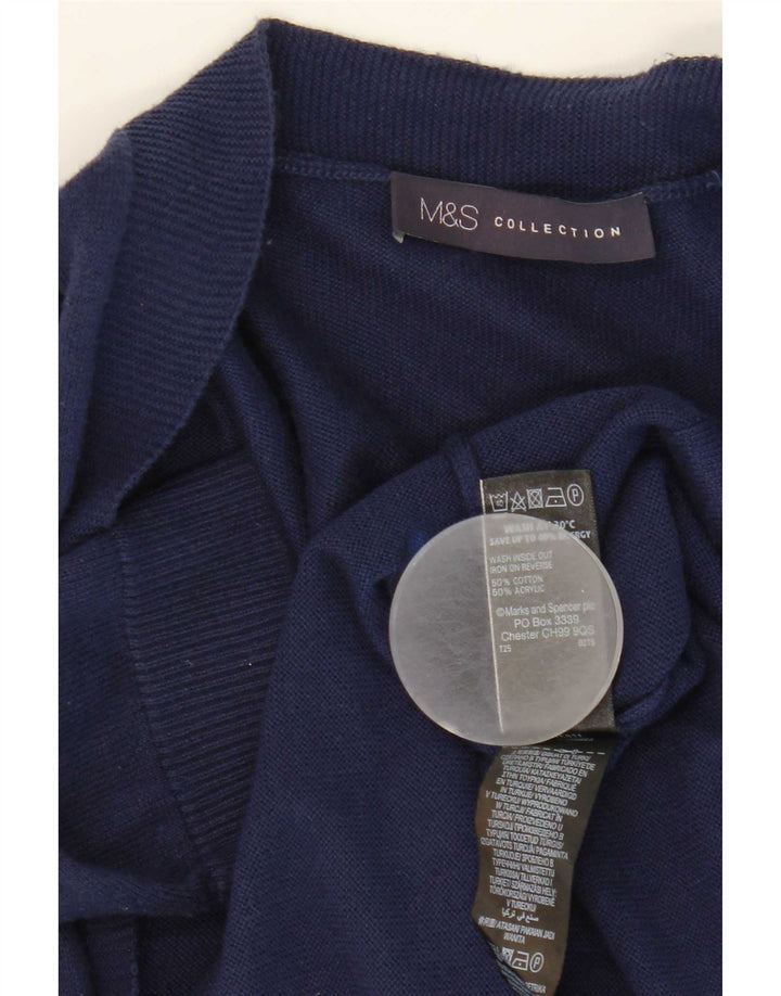 Женский удлиненный кардиган Marks & Spencer UK 12, средний темно-синий