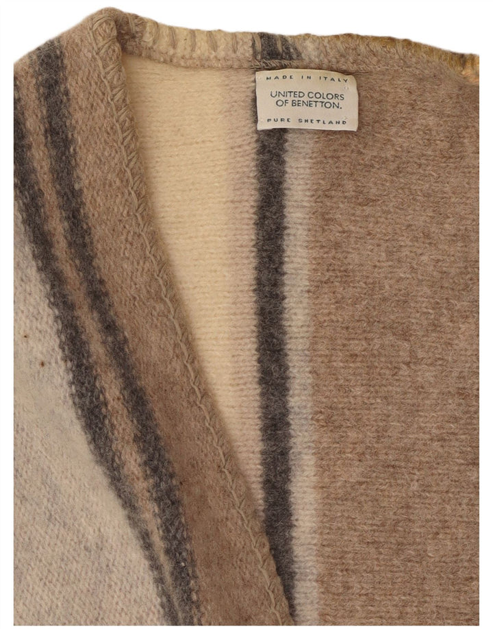 Женский кардиган без рукавов Benetton, Великобритания, 16, большой, разноцветный, шерсть