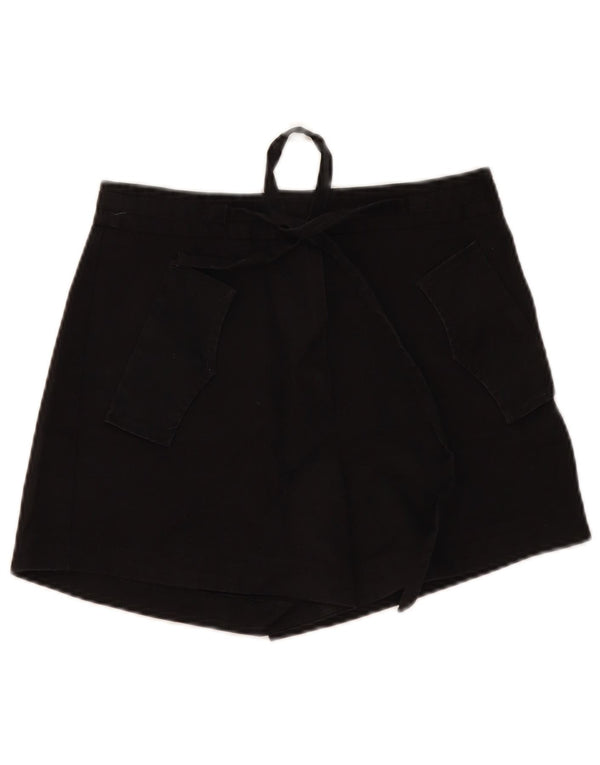 Винтажные женские повседневные шорты W30, средние черные хлопковые шорты