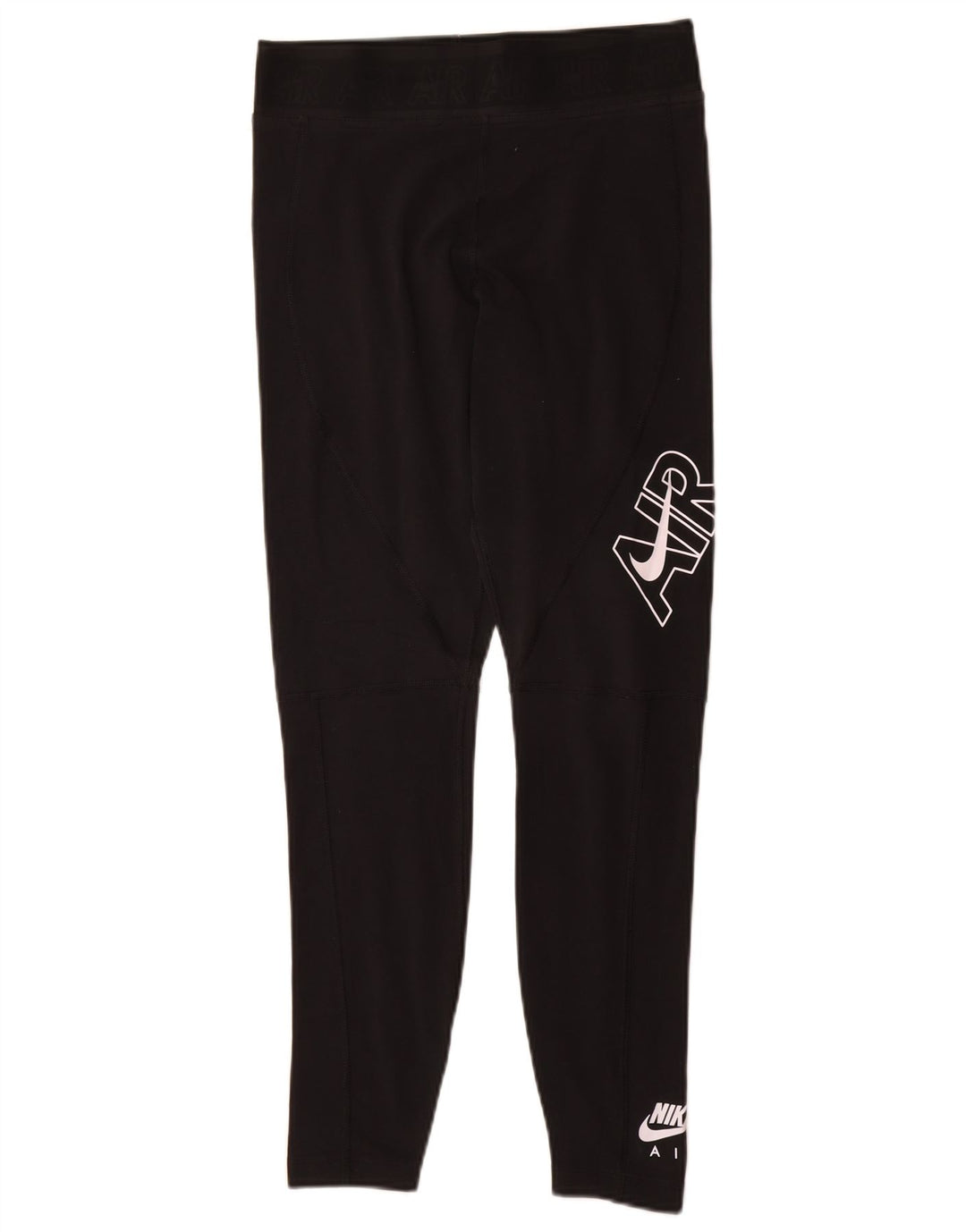 Женские леггинсы с рисунком Nike UK 12, хлопковые, средние, черные