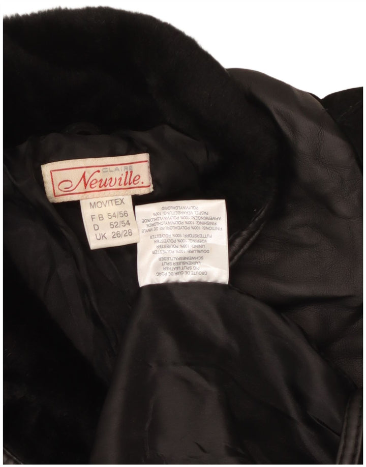 Женская замшевая куртка Neuville UK 26/28 5XL Черная кожаная