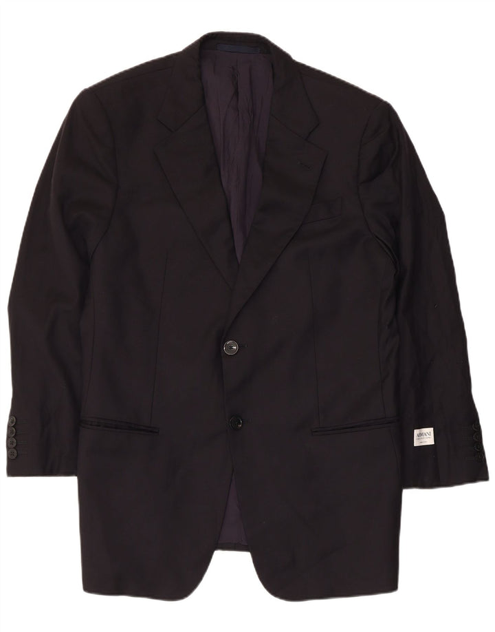 Мужской пиджак на 2 пуговицах Armani Collezioni IT 50, большой черный, шерсть