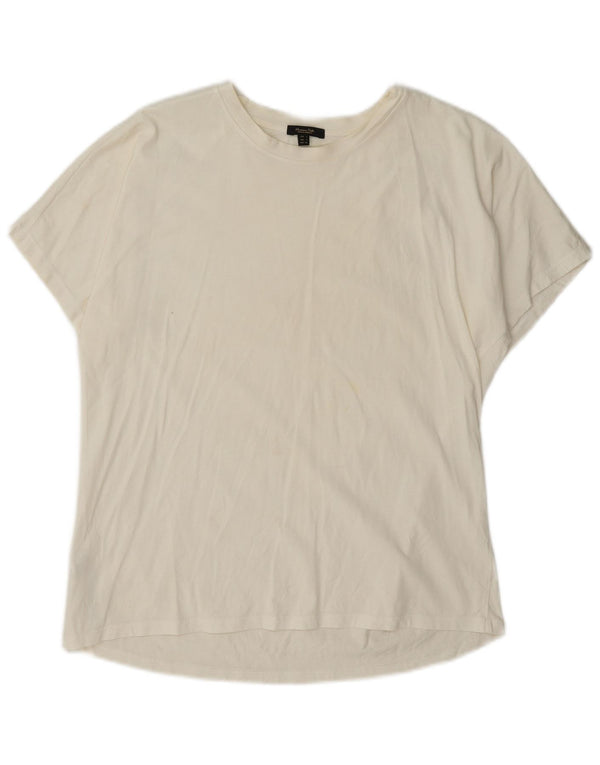 Женская футболка оверсайз Massimo Dutti Top UK 10 Small White Cotton