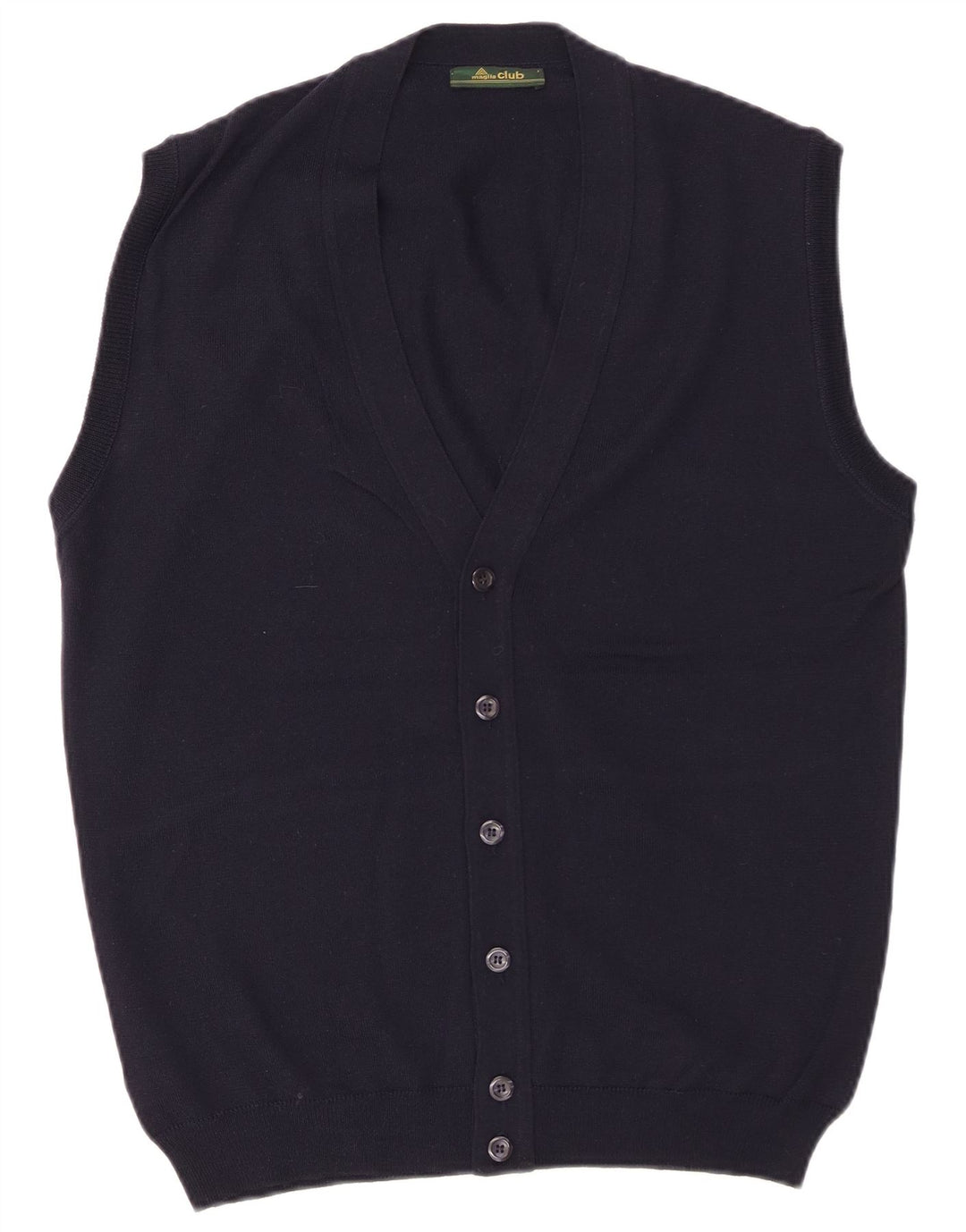 Мужской кардиган без рукавов MAGLIA CLUB IT 48 Medium Navy Blue Wool