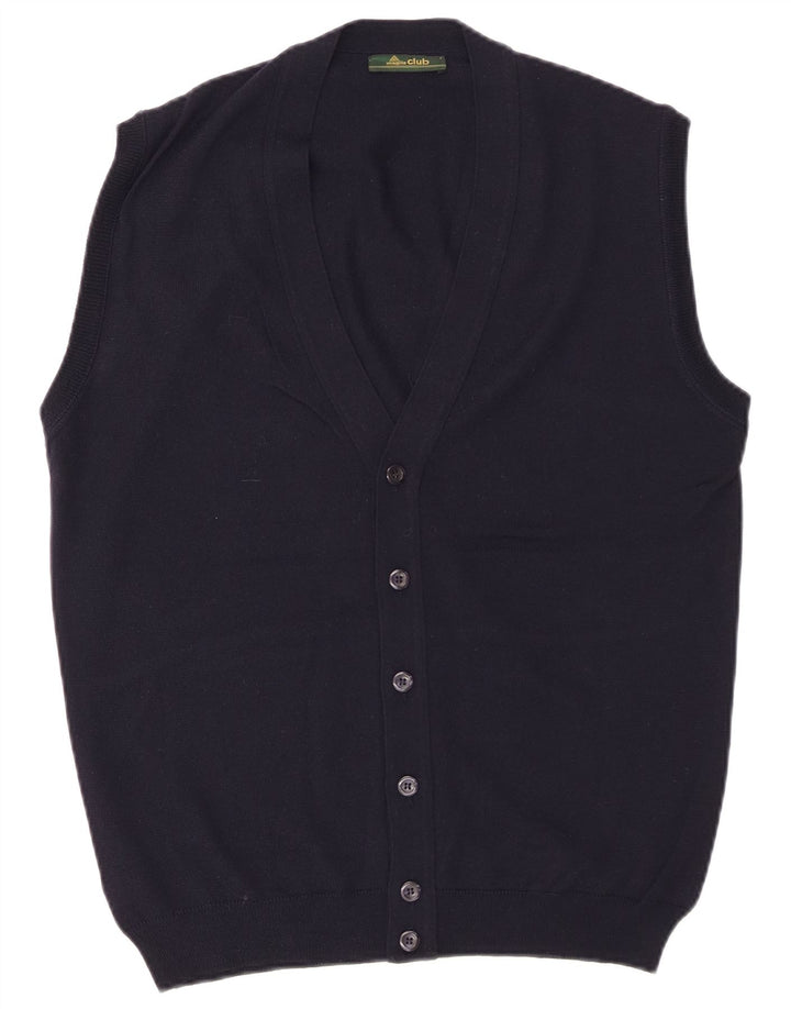 Мужской кардиган без рукавов MAGLIA CLUB IT 48 Medium Navy Blue Wool