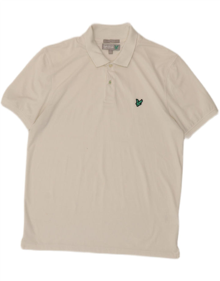 Мужская рубашка-поло Lyle & Scott, большой белый полиэстер