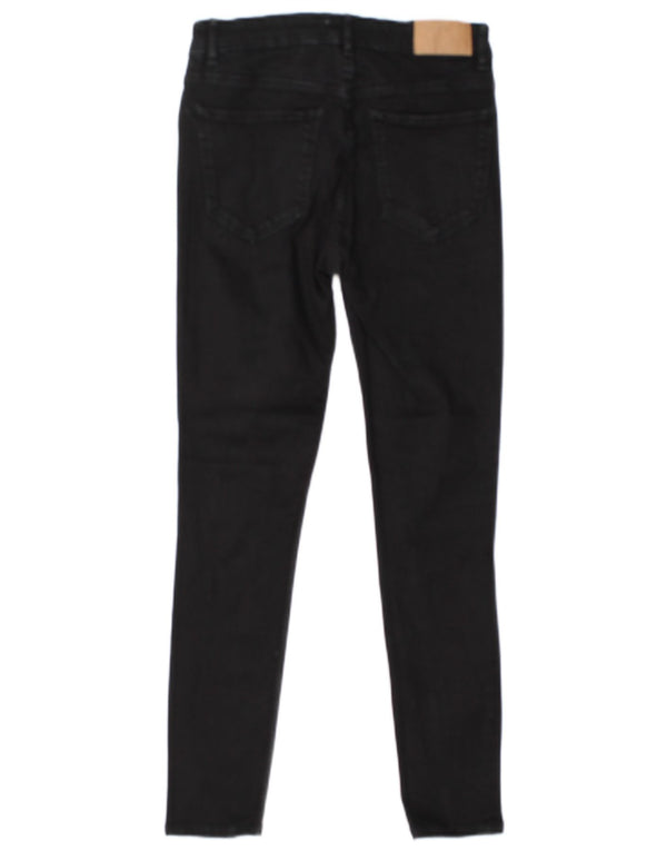 Женские джинсы скинни Zara EU 38, маленькие W28 L26, черный хлопок
