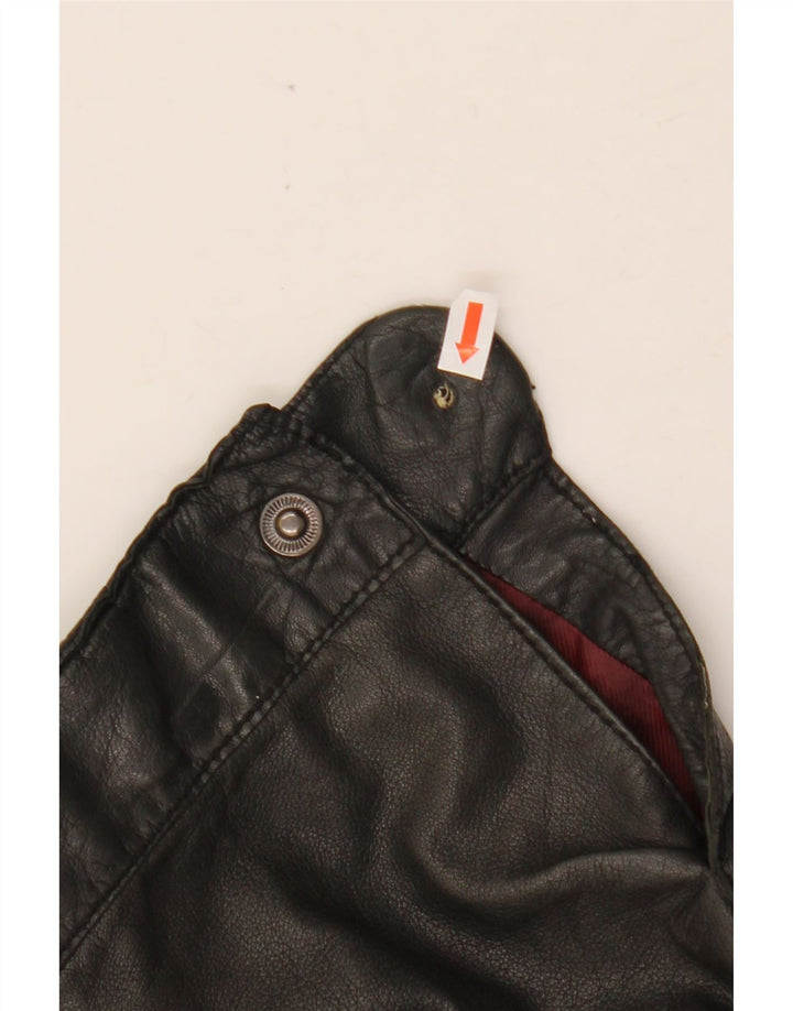 Мужская кожаная куртка TED BAKER, размер 5 XL, черная кожа