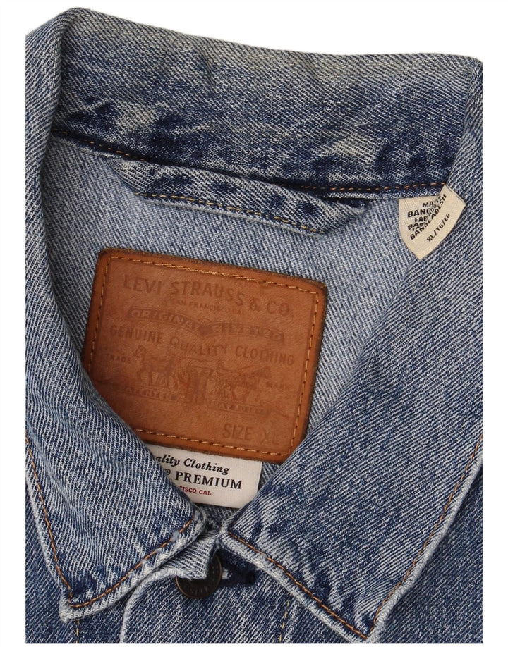 Мужская джинсовая куртка Levi's UK 42 XL, синяя, хлопок