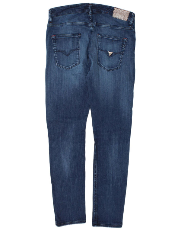 Мужские зауженные джинсы Guess W32 L30 синие из лиоцелла