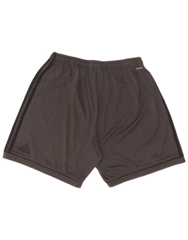 Мужские спортивные шорты Adidas Climalite, большие серые, полиэстер