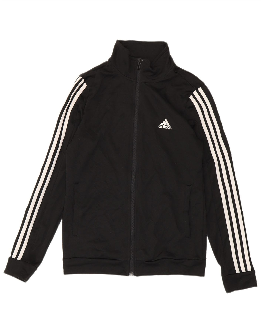 Женская спортивная куртка Adidas UK 8/10, маленький черный полиэстер