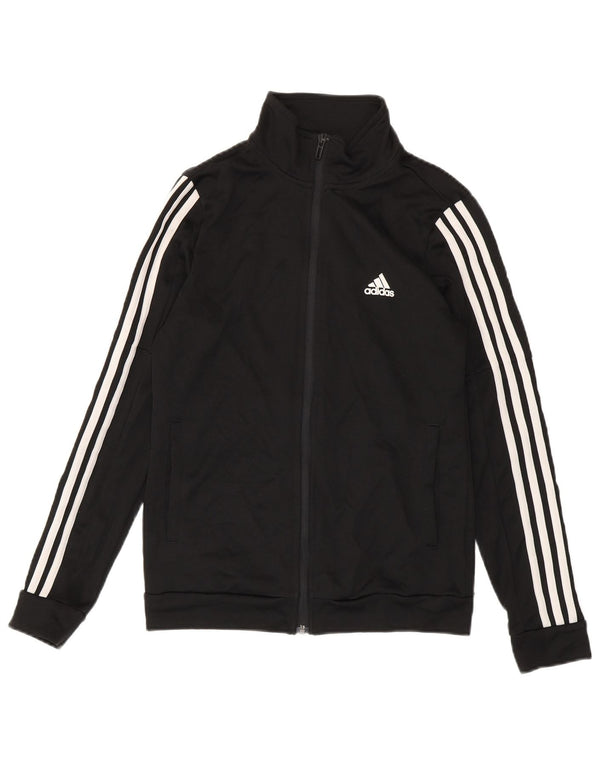Женская спортивная куртка Adidas UK 8/10, маленький черный полиэстер