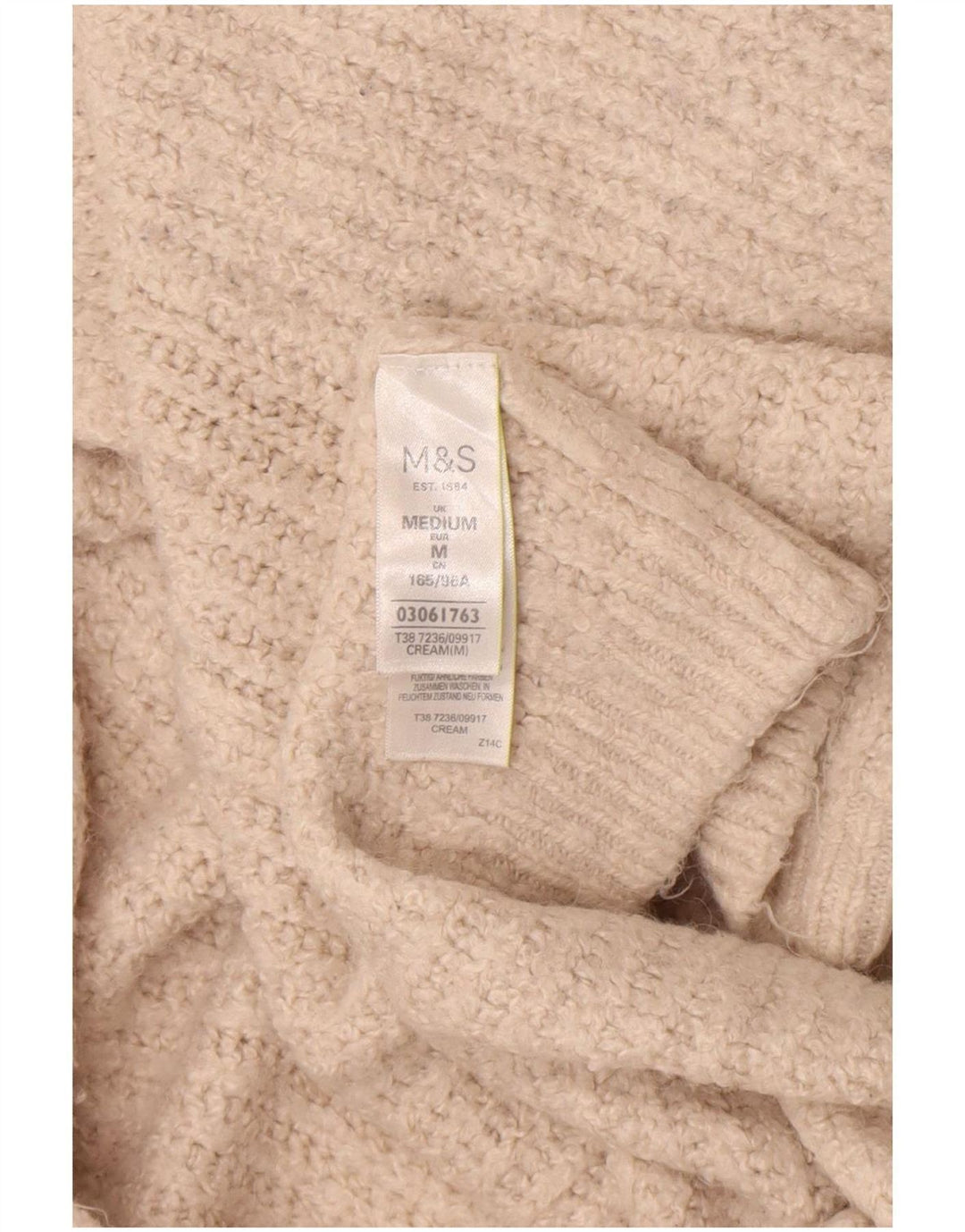 Женский удлиненный кардиган Marks & Spencer UK 12, средний, белый