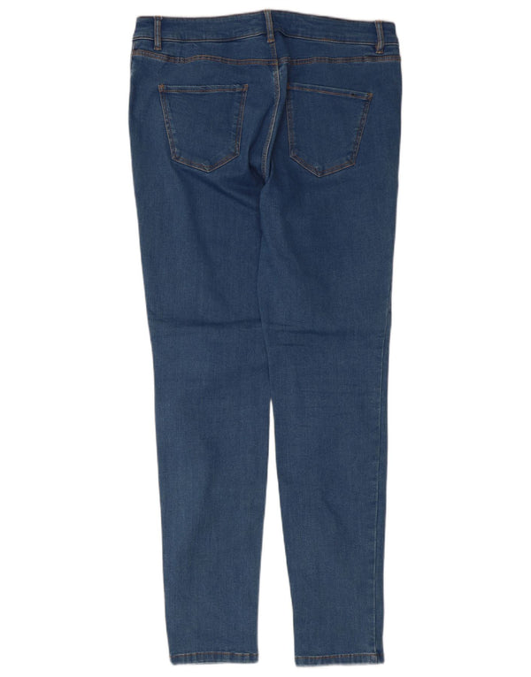Женские джинсы скинни Massimo Dutti EU 42, большие W32 L29, синий хлопок с цветочным принтом