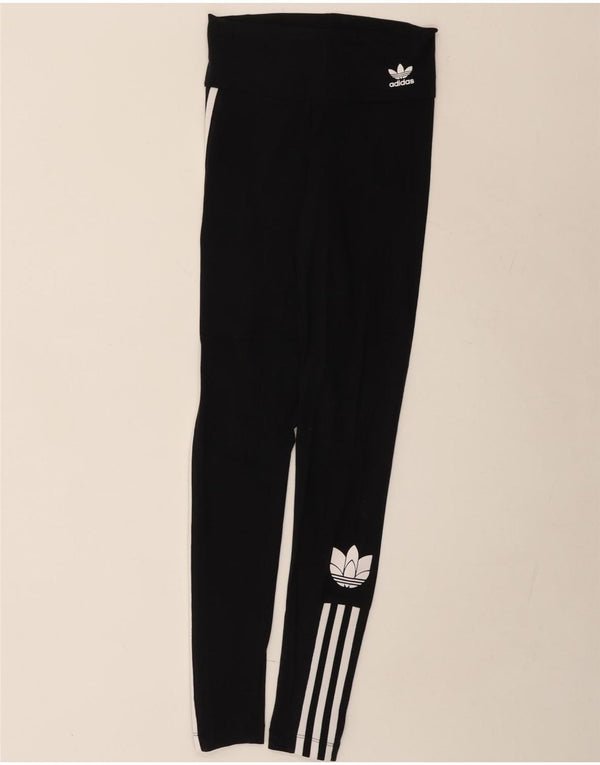 Женские леггинсы с рисунком Adidas UK 6 XS, черный хлопок