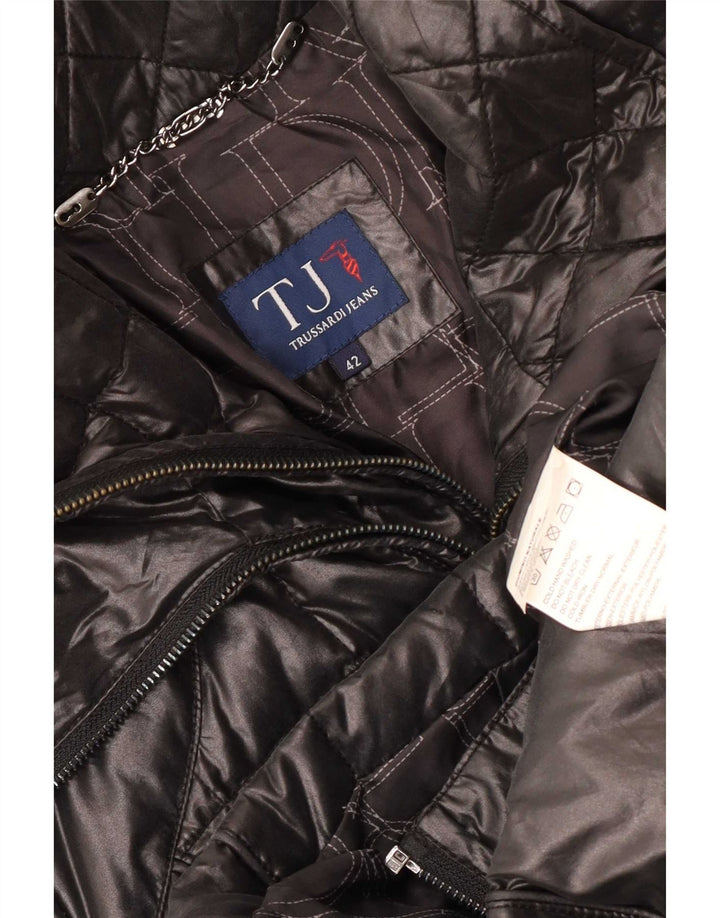 Женская стеганая куртка Trussardi Jeans IT 42 Средний черный полиэстер