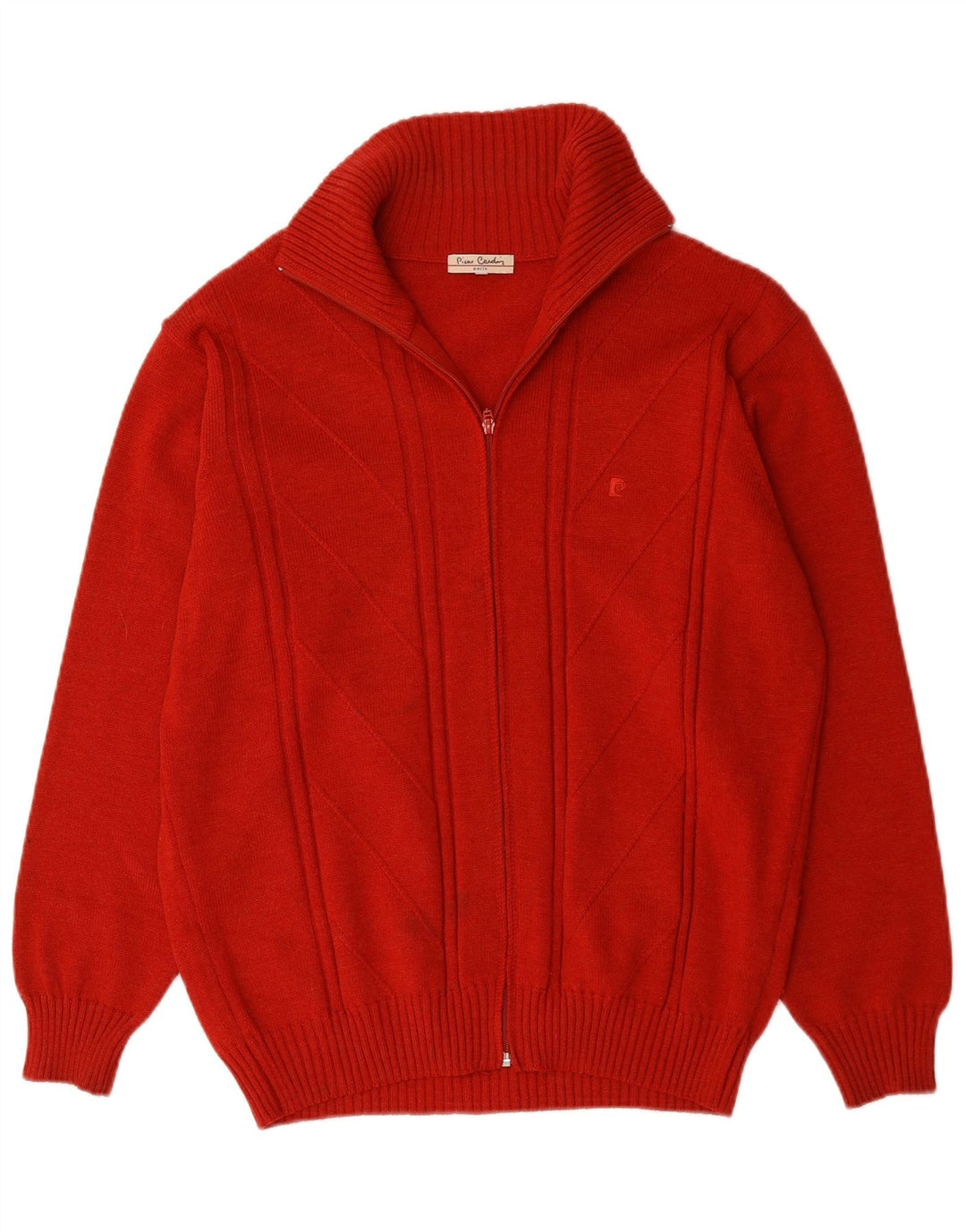 Мужской кардиган Pierre Cardin, большой красный шерстяной свитер