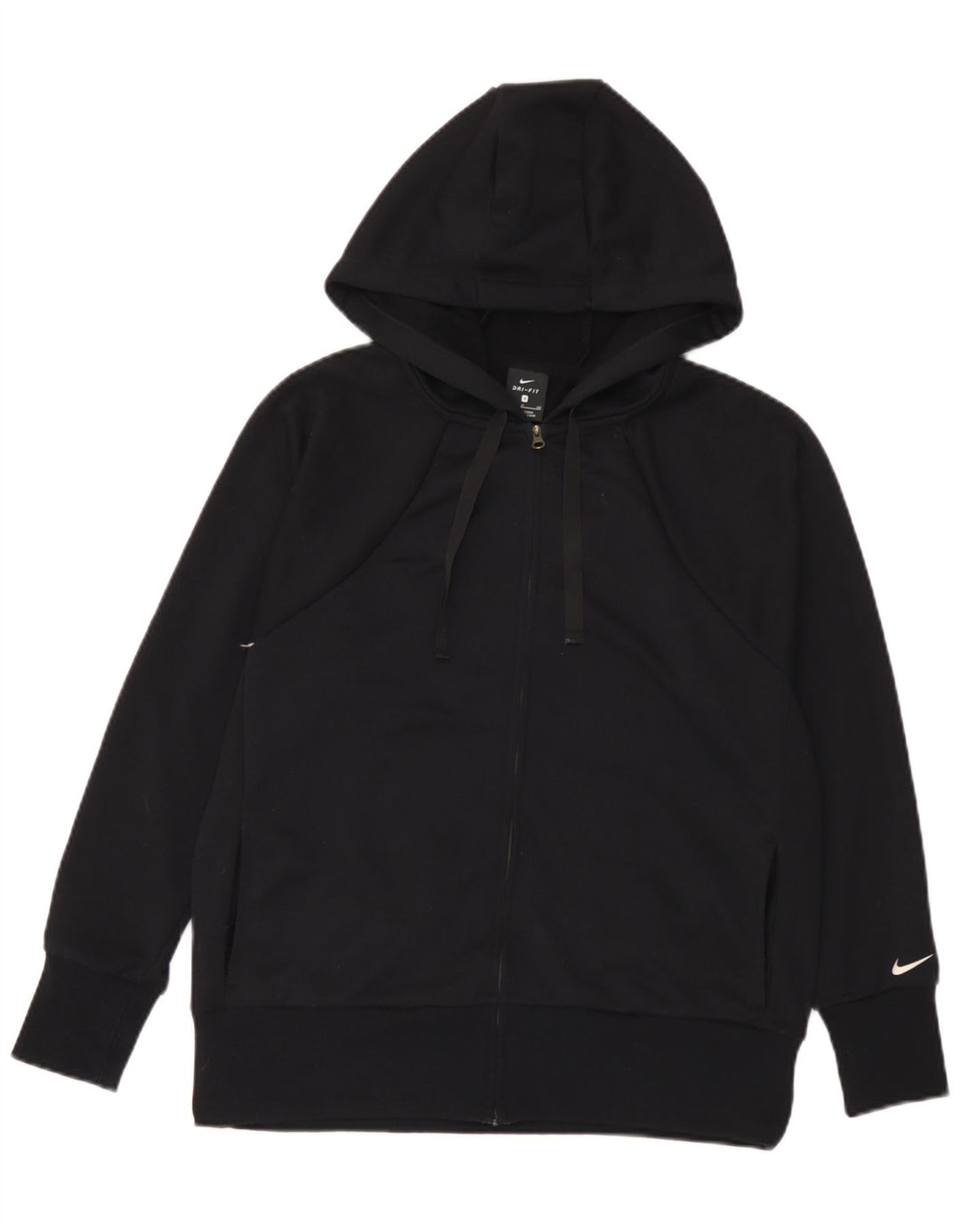 Мужской свитер с капюшоном на молнии Nike Dri Fit, маленький черный
