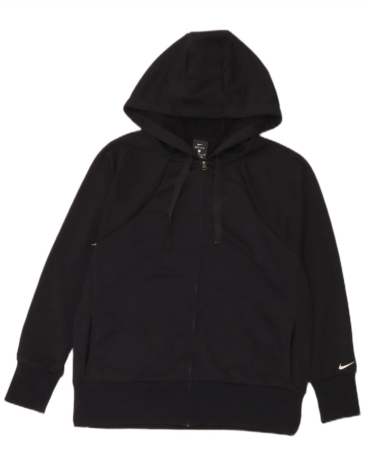 Мужской свитер с капюшоном на молнии Nike Dri Fit, маленький черный