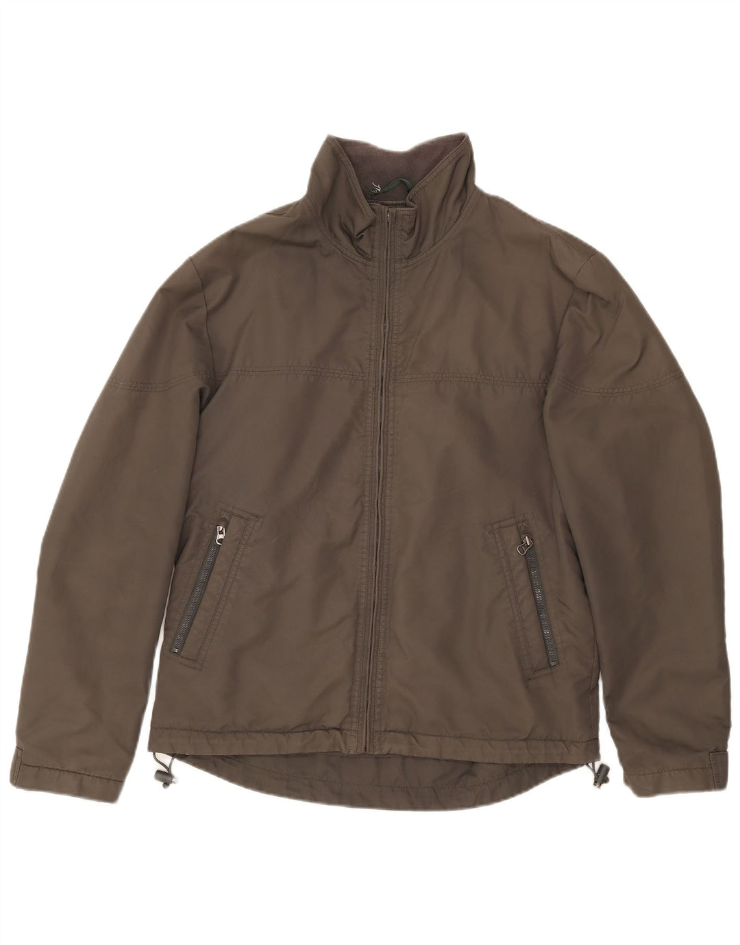 Мужская куртка-бомбер Zara UK 40, большая, цвета хаки, нейлон