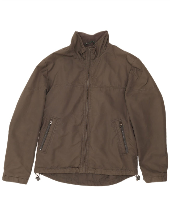 Мужская куртка-бомбер Zara UK 40, большая, цвета хаки, нейлон