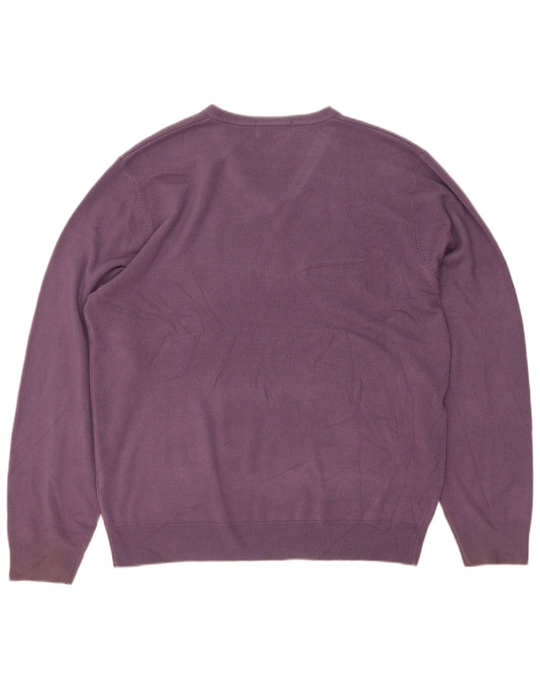 Мужской джемпер с v-образным вырезом Mark & Spencer Blue Harbour, большой фиолетовый