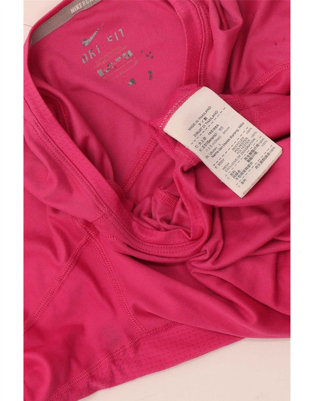 Женская футболка Nike Dri Fit Top UK 14, средний розовый полиэстер