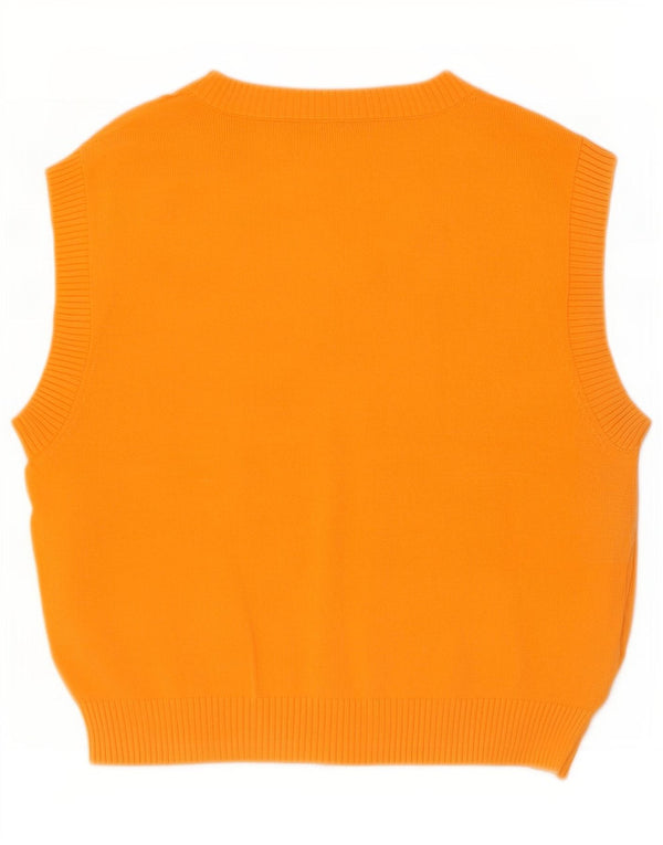 Женская майка Zara Vest UK 12, вискоза среднего оранжевого цвета
