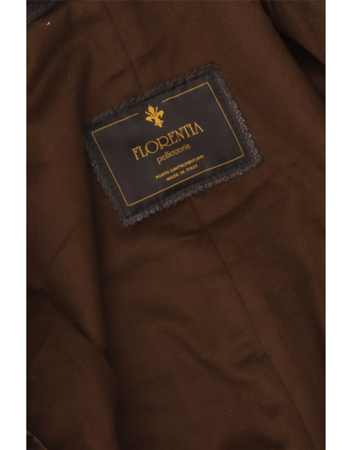 FLORENTIA Мужское кожаное пальто UK 38 Средне-коричневый