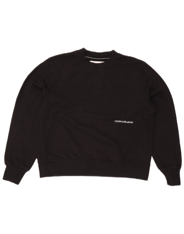 Женский свитер большого размера Calvin Klein Jeans UK 10, маленький черный
